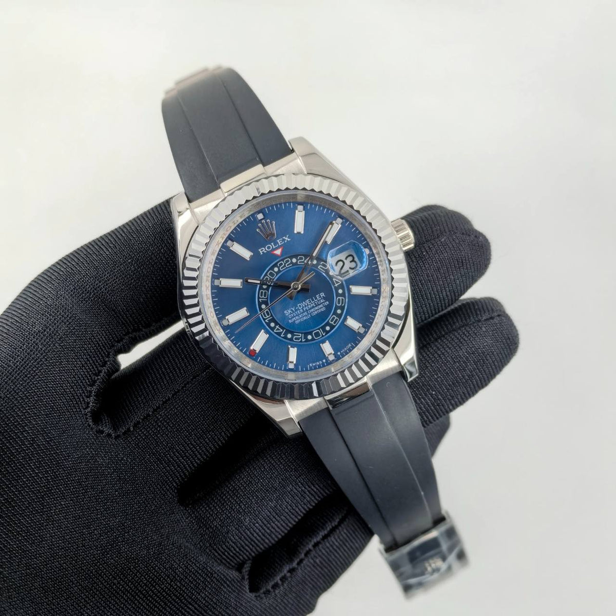 Sky-Dweller Oysterflex Blå 41 MM
