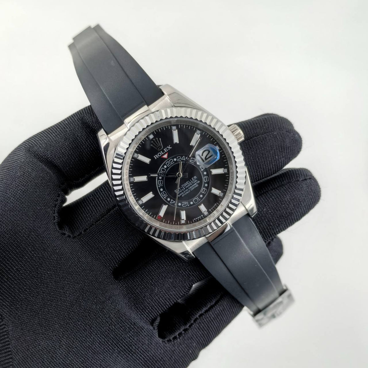 Sky-Dweller Oysterflex Sort 41 MM