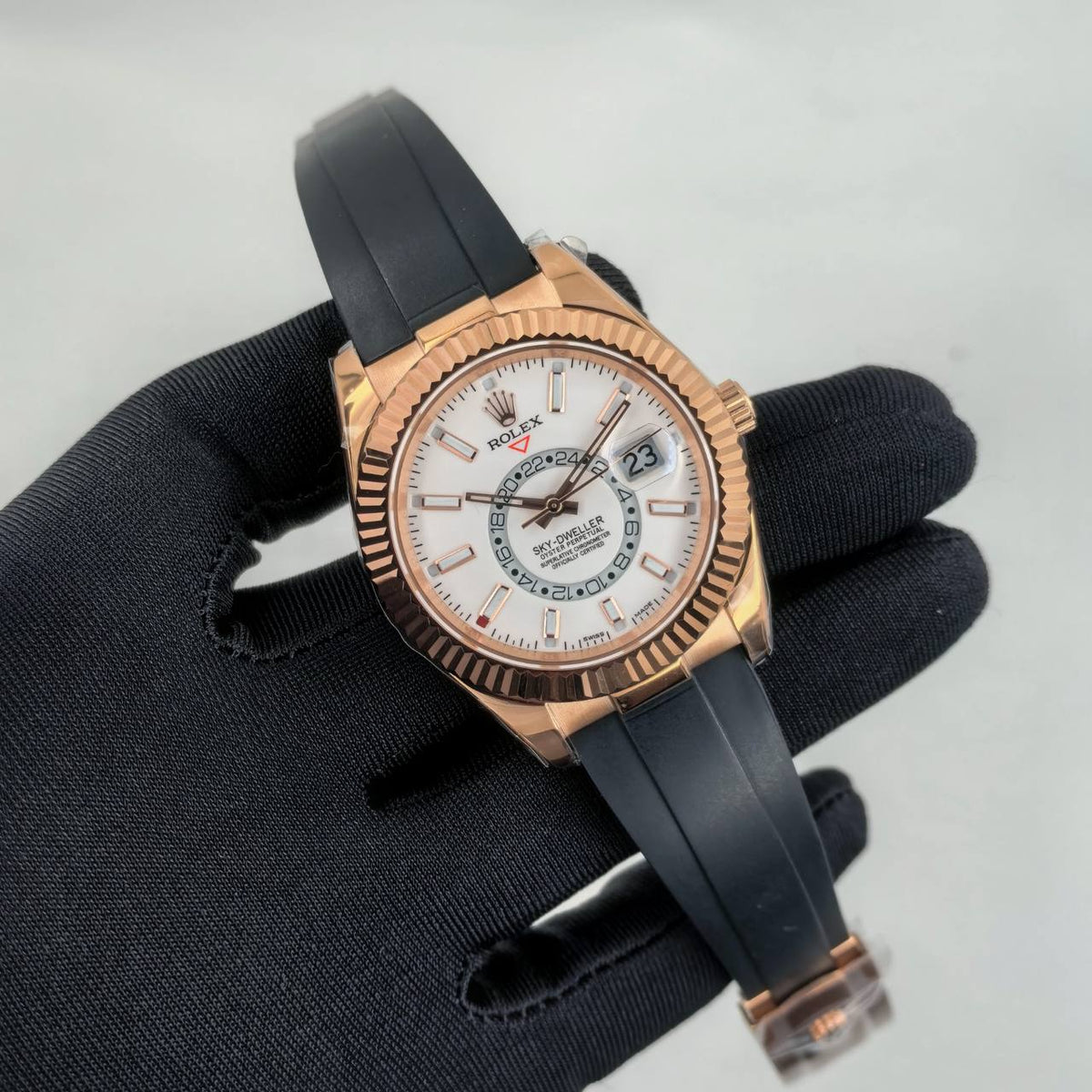 Sky-Dweller Oysterflex Roseguld 41 MM
