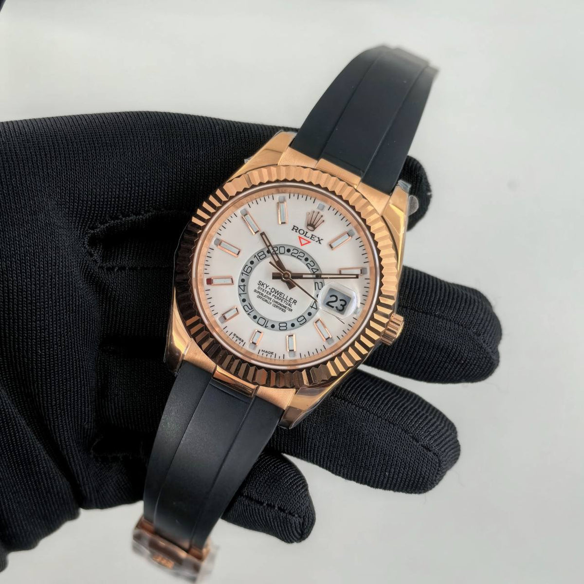Sky-Dweller Oysterflex Roseguld 41 MM