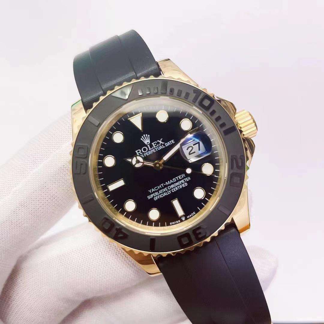 Yacht-Master Oysterflex Sort/Guld 40 MM