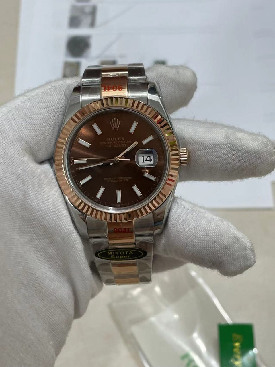 Datejust Roseguld/Brun 36 MM