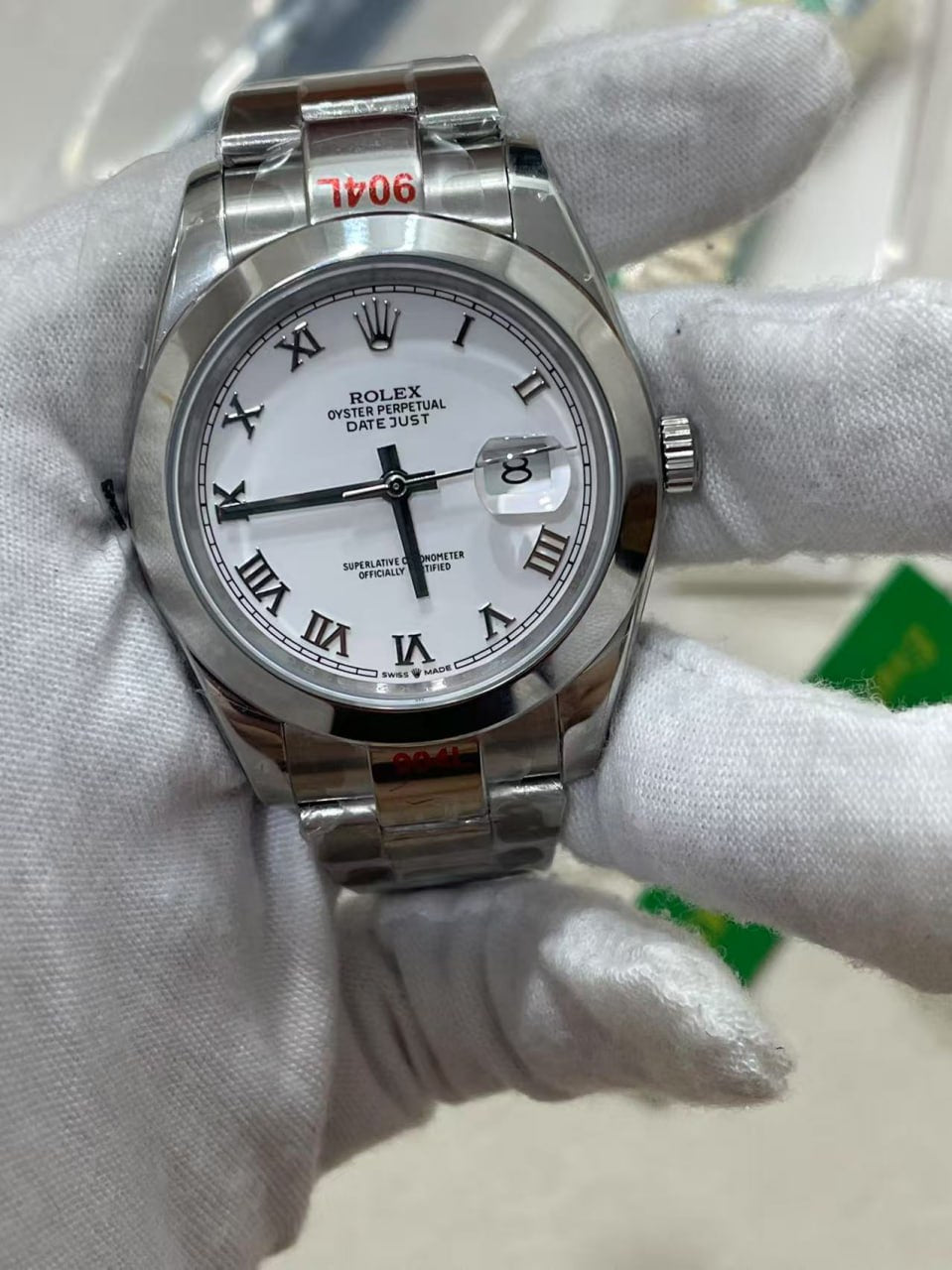 Datejust Hvid Smooth Bezel 41 MM