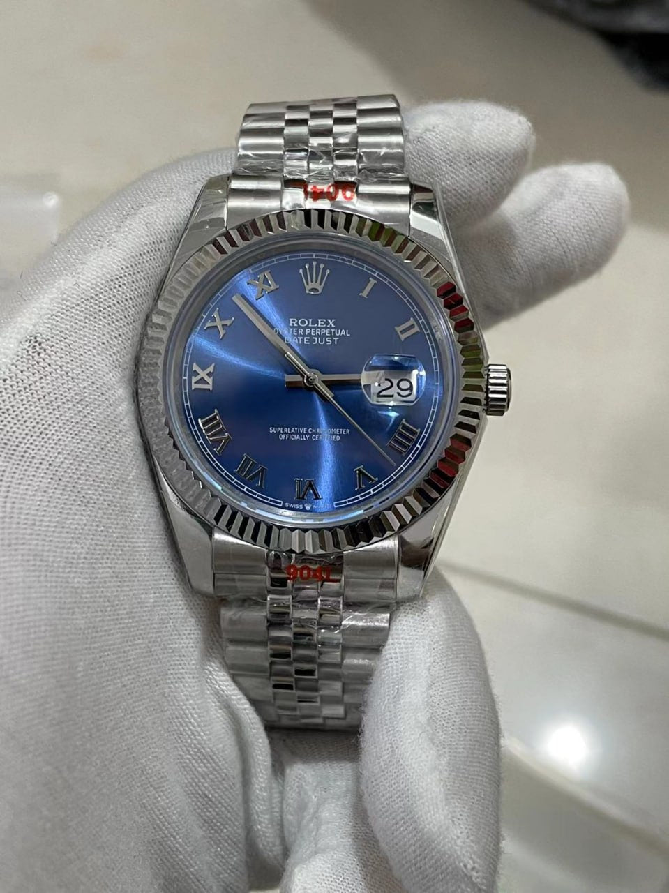 Datejust Blå Romertal 36 MM