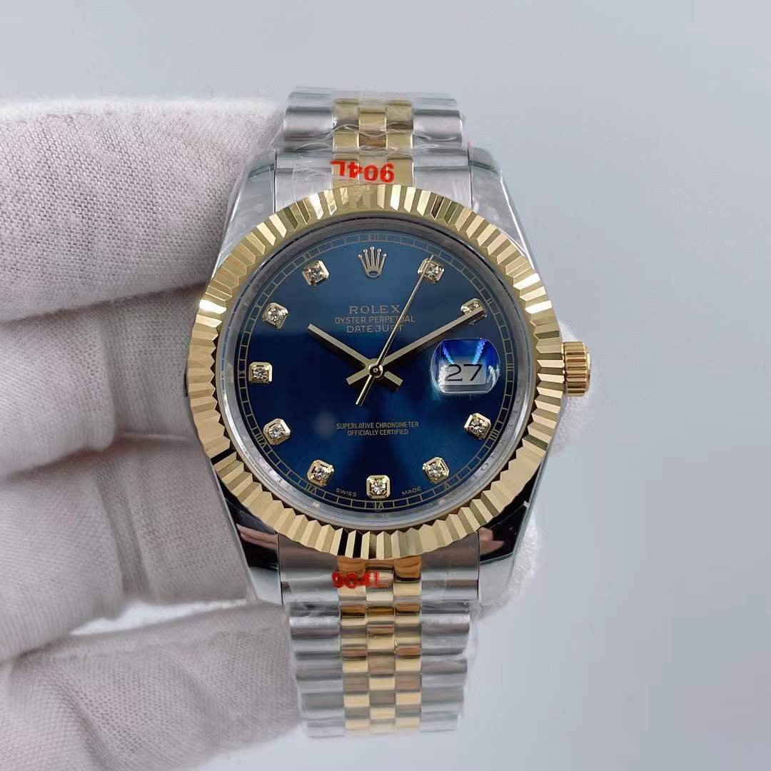Datejust Guld/Blå Diamant Skive 41 MM