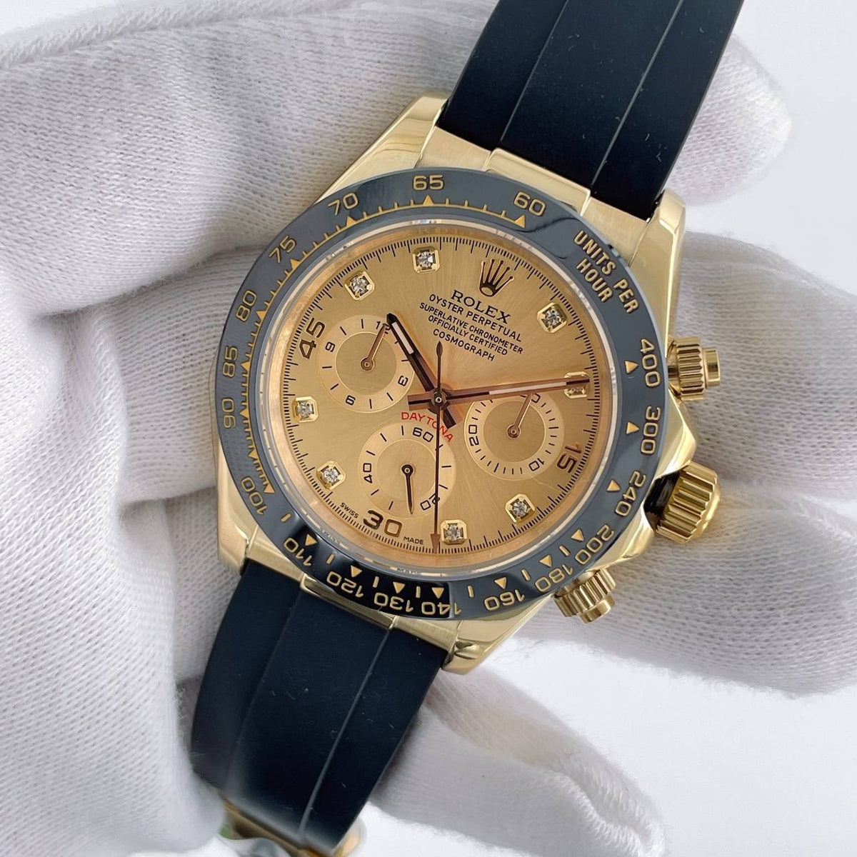 Daytona Oysterflex Guld Diamant 40 MM
