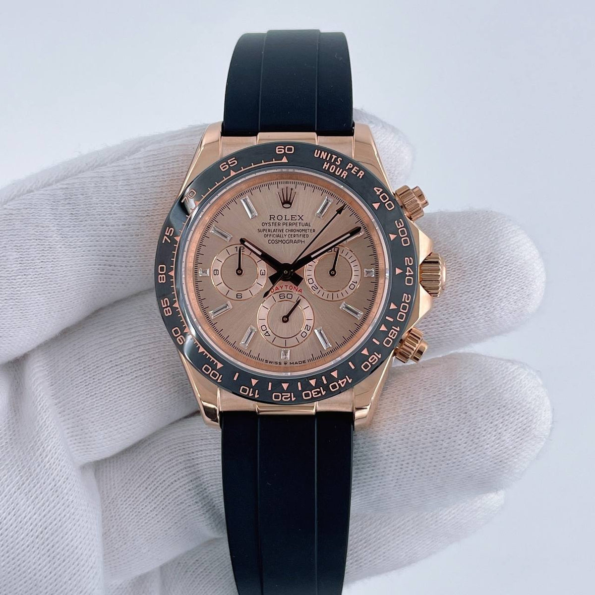 Daytona Oysterflex Diamant Roseguld 40 MM