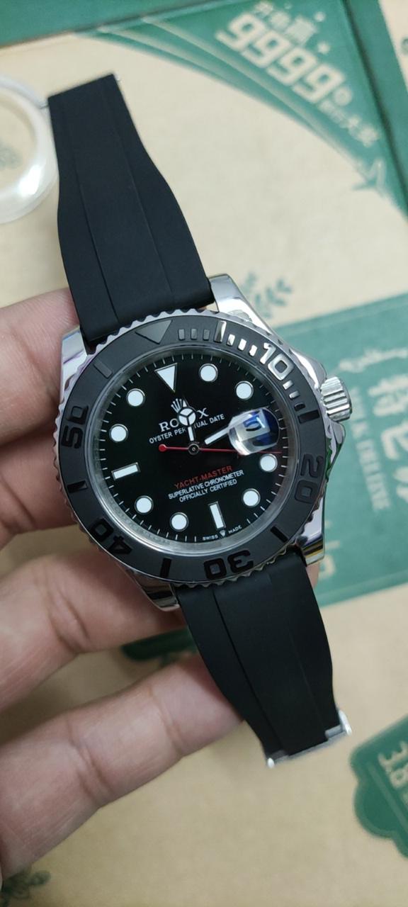 Yacht-Master Oysterflex Sort/Stål 40 MM