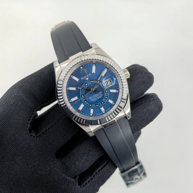 Sky-Dweller Oysterflex Blå 41 MM