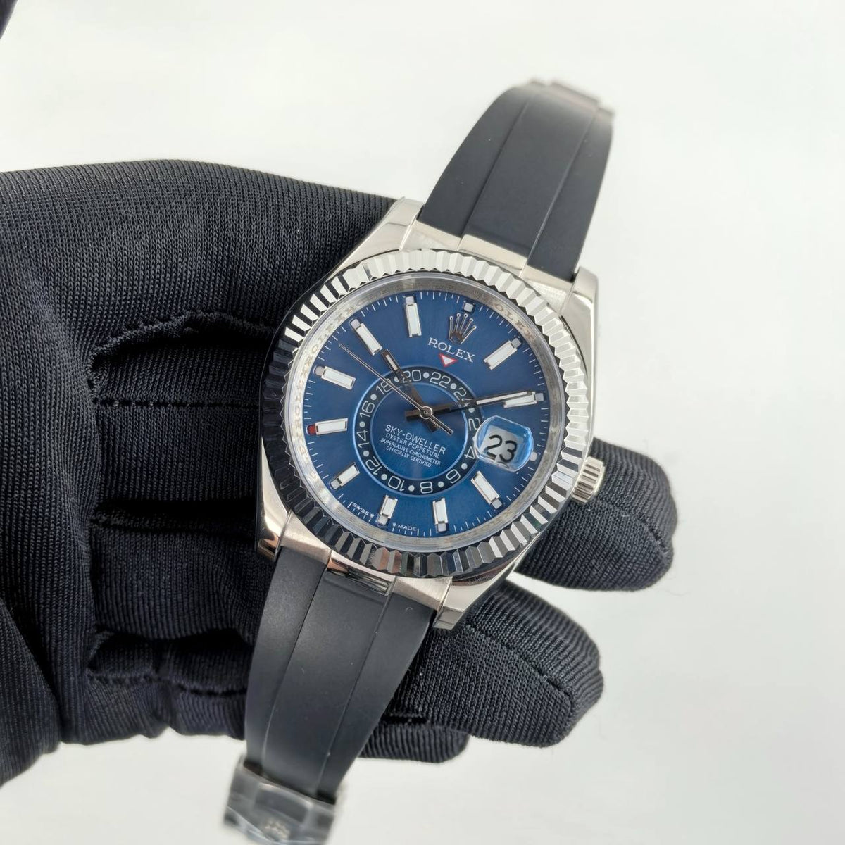 Sky-Dweller Oysterflex Blå 41 MM