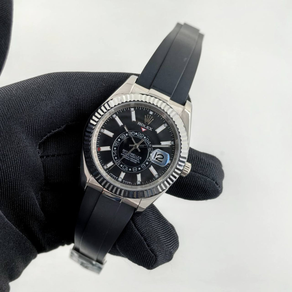 Sky-Dweller Oysterflex Sort 41 MM