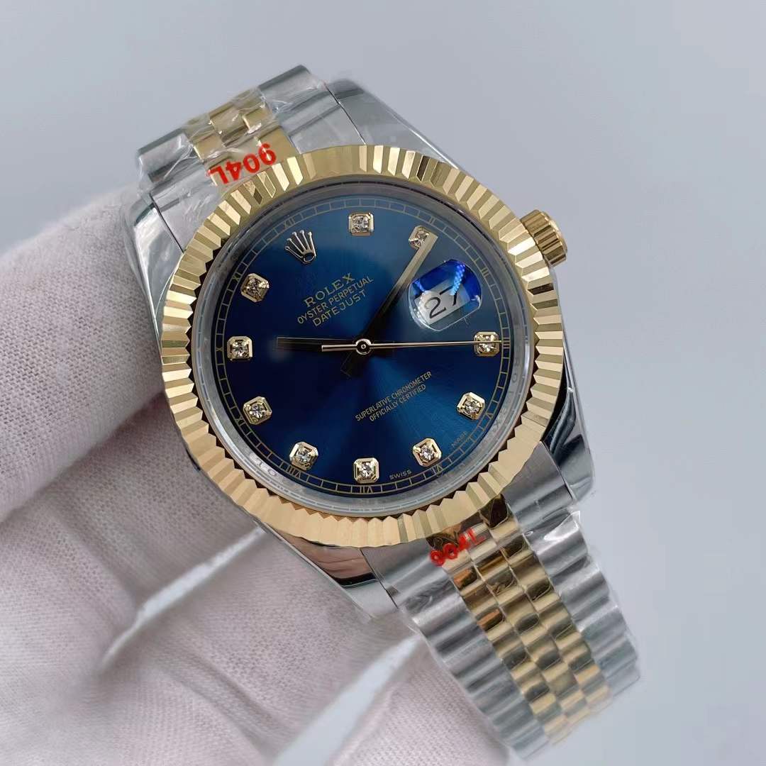 Datejust Guld/Blå Diamant Skive 41 MM